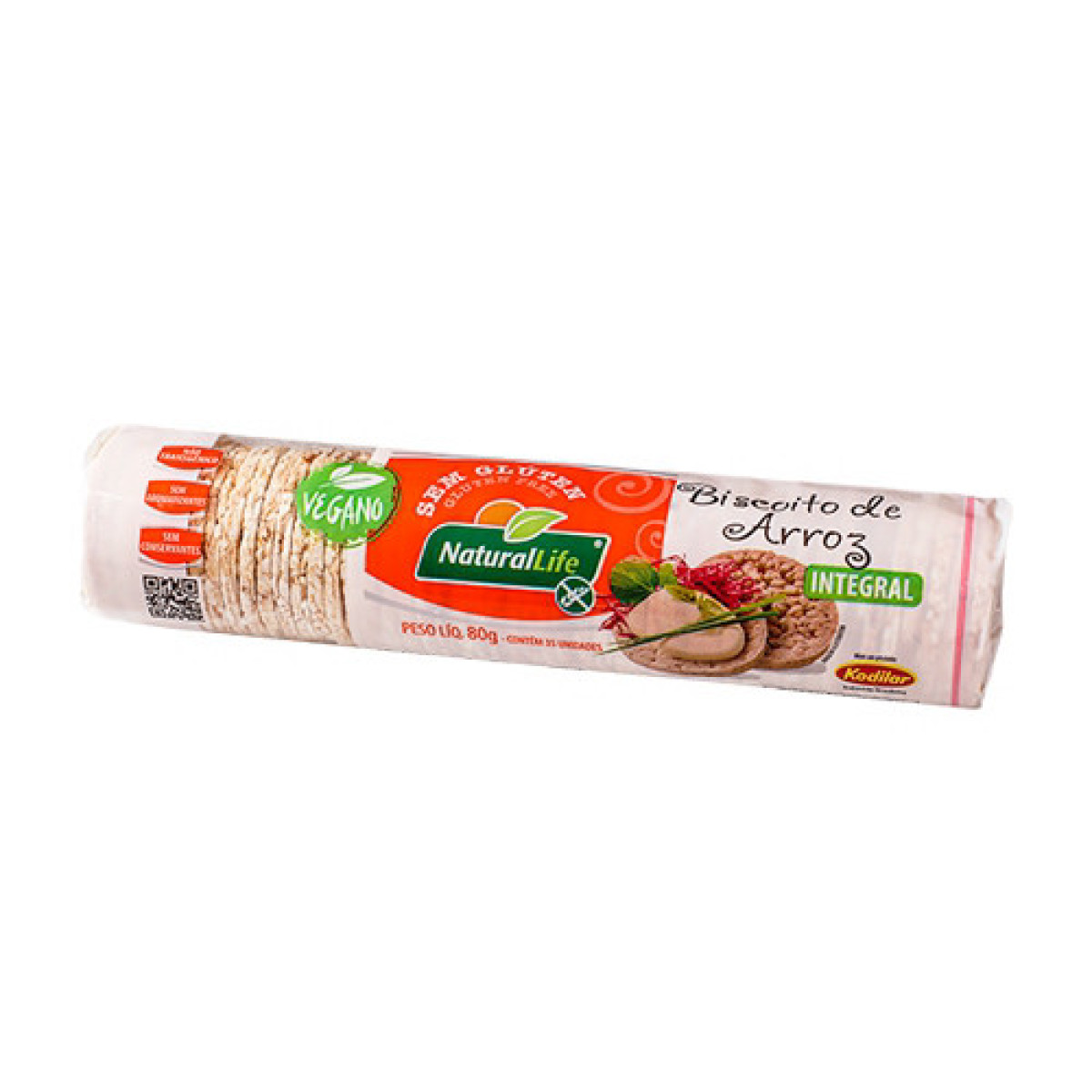 Biscoito de Arroz Integral mini NATURAL LIFE 80g