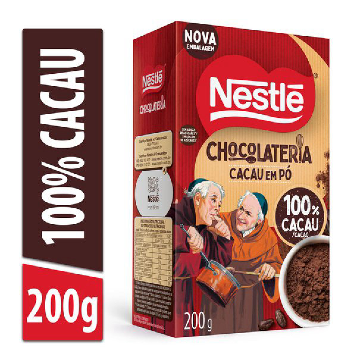 Chocolate em p 100 cacau nestl 200g