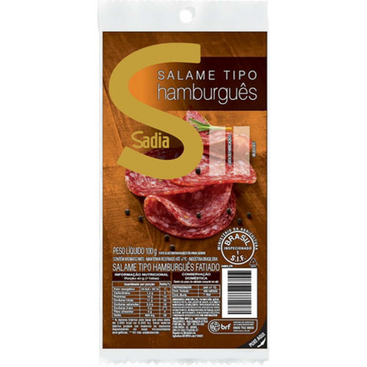 Salame Tipo Hamburguês Fatiado SADIA 100g