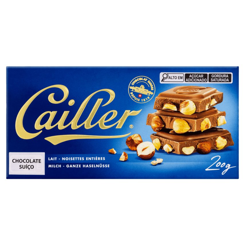 Chocolate Suiço Au Lait Aux Noisettes Enti CAILLER 200g