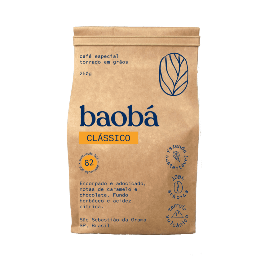 Café Especial Torrado em Grãos Clássico BAOBÁ 250g