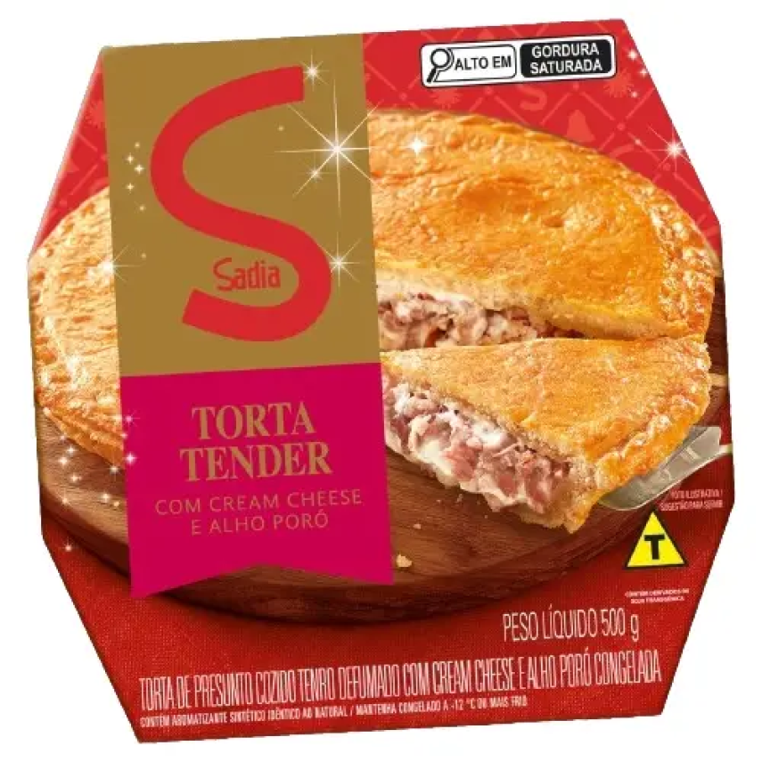 Torta Tender com Cream Cheese e Alho Poró SADIA 500g