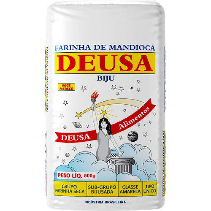 Farinha de Mandioca Biju DEUSA 500g - Farináceo - Grão & Cereal