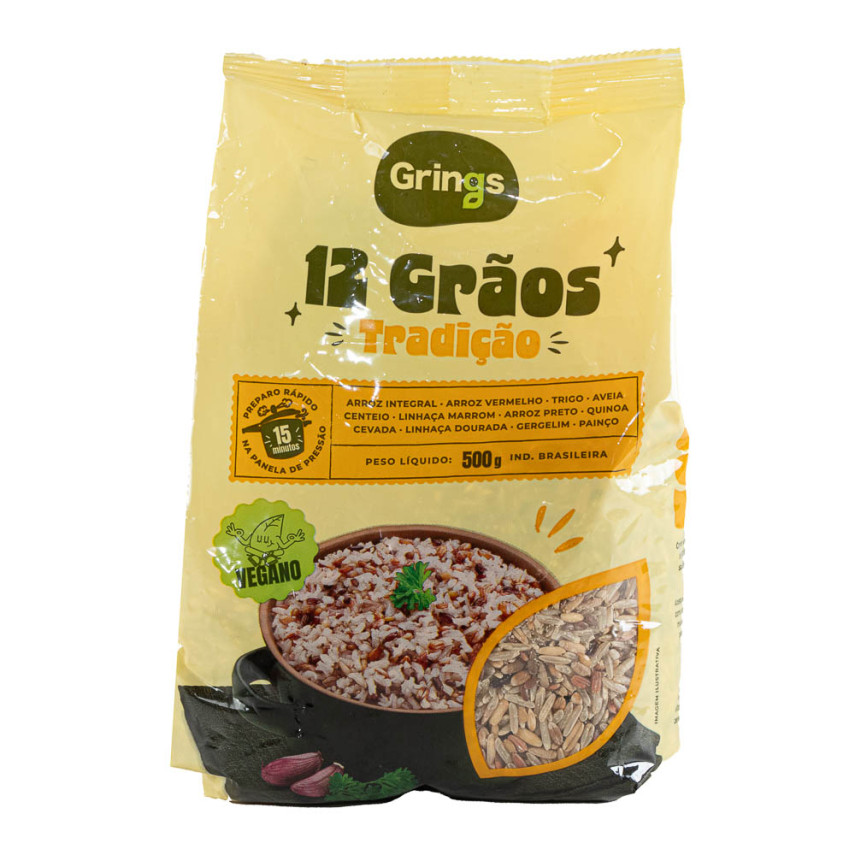 Arroz 12 grãos tradição GRINGS 500g