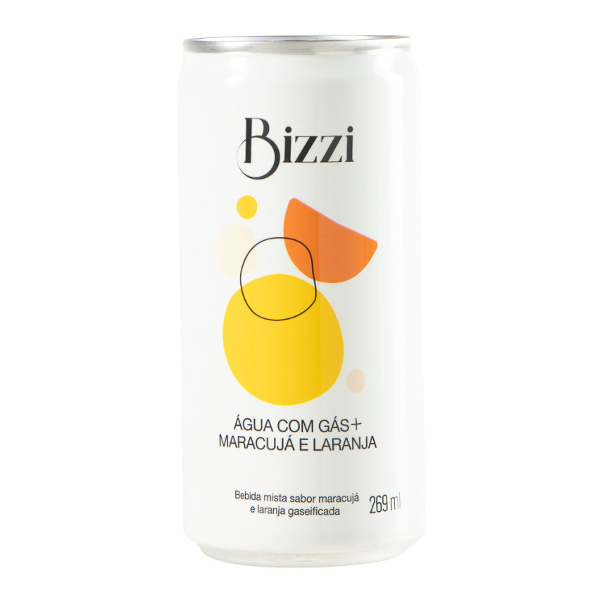 Água Com Gás Sabor Maracujá e Laranja BIZZA 269ml