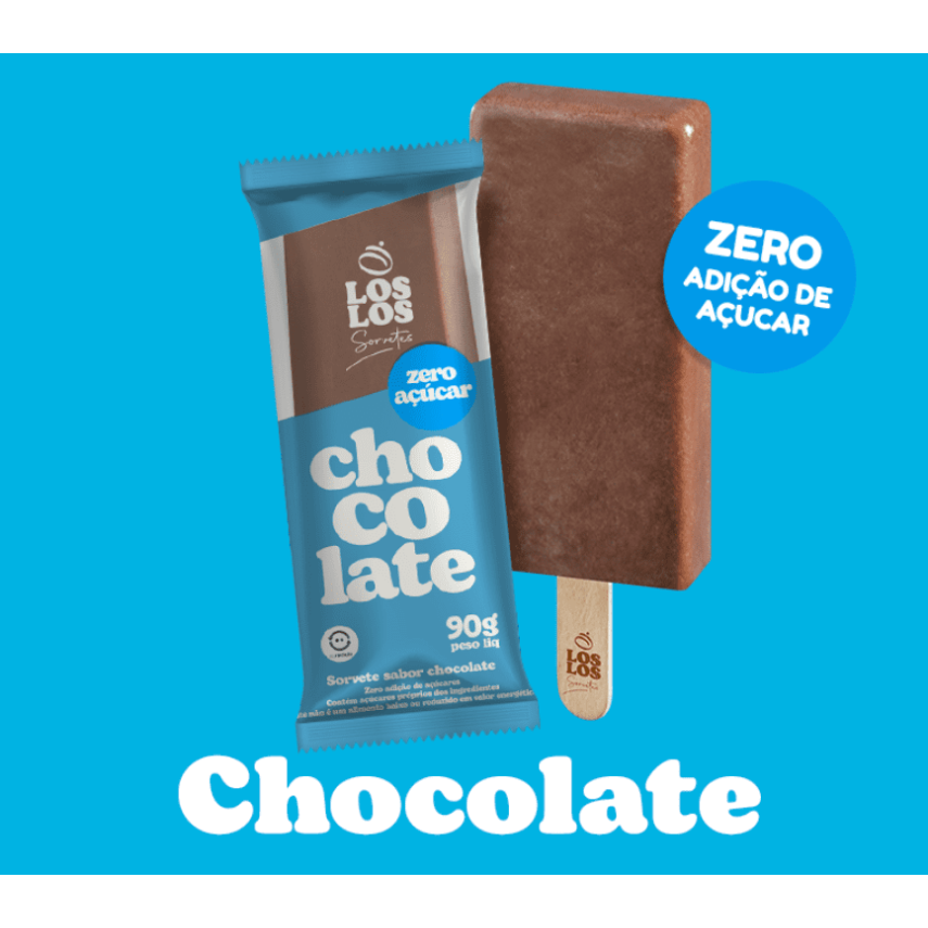 Picolé Chocolate Zero Açúcar LOS LOS 90g