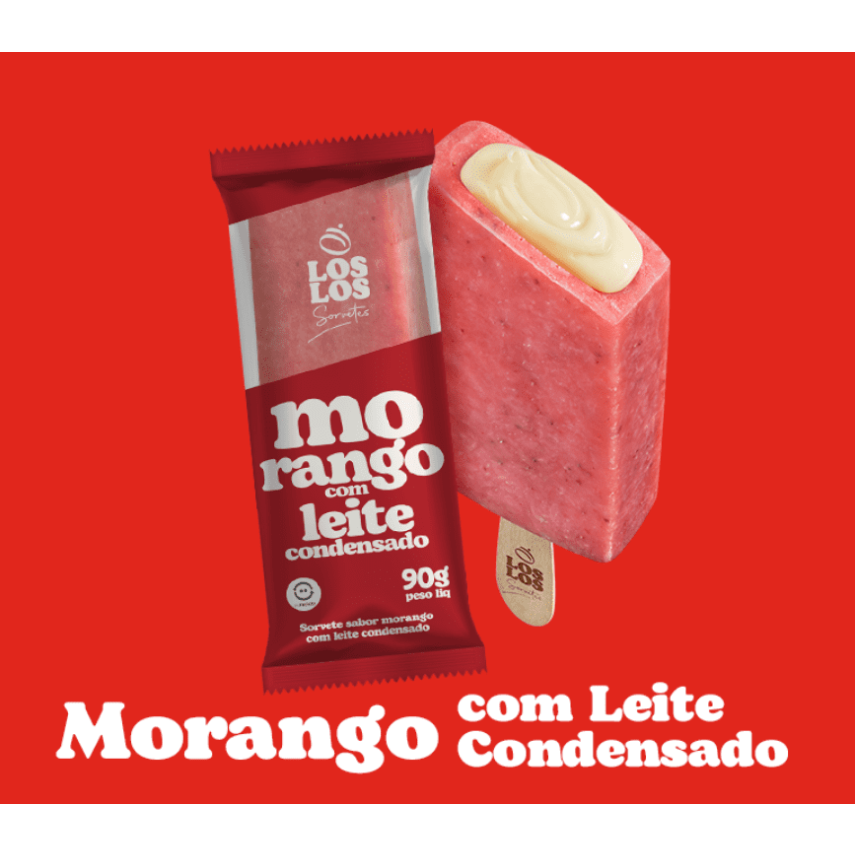 Picolé Morango com Leite Condensado LOS LOS 90g
