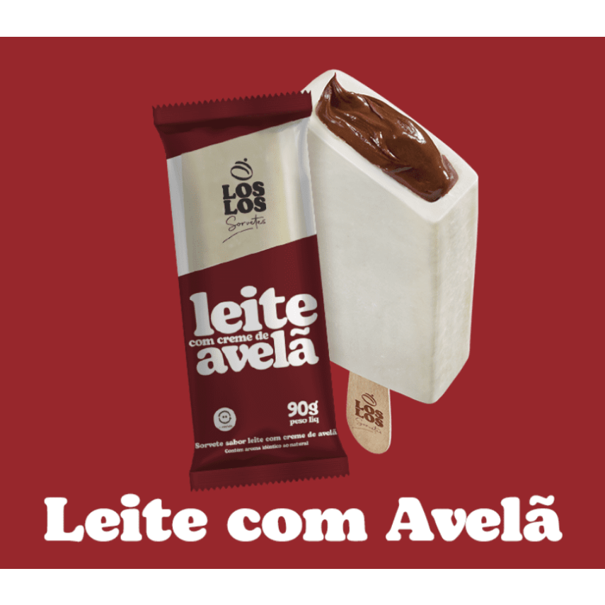 Picolé Leite com Creme de Avelã LOS LOS 90g