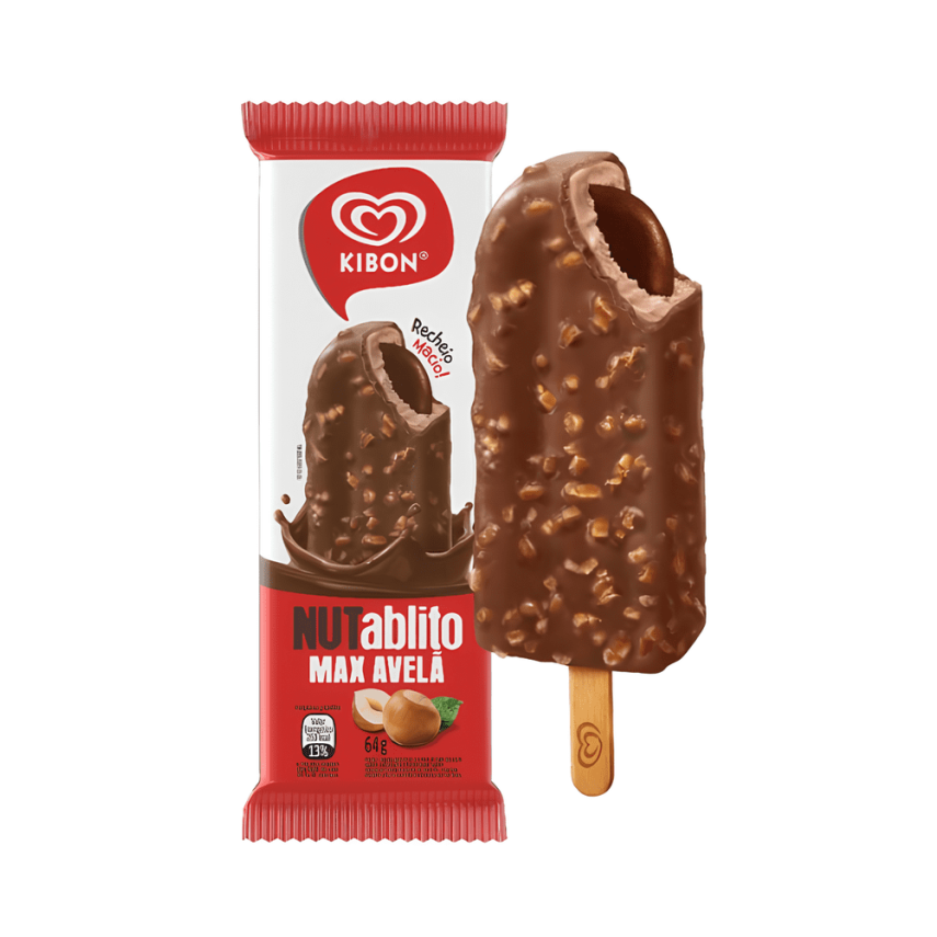 Picolé NUTablito Max Avelã KIBON 64g