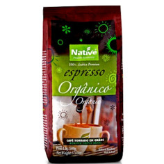 Café Torrado em Grãos Espresso Orgânico NATIVE 500g