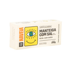 Tablete de manteiga vegetal com sal NAVEIA 200g