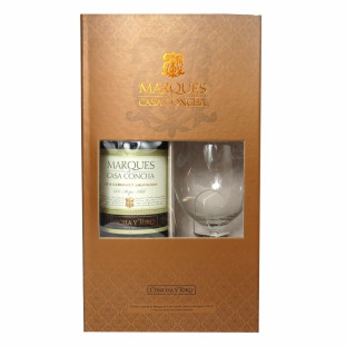 Kit Vinho Tinto Cabernet Sauvignon MARQUES DE CASA CONCHA 750ml pack com Taça 