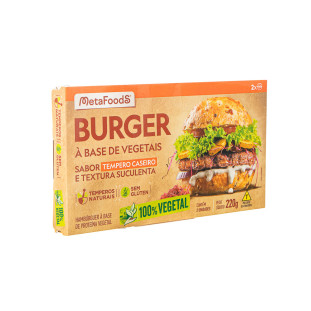 Hambúrguer caseiro vegetal METAFOODS 220g