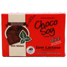 Chocolate a Base de Soja CHOCO SOY Diet | Sem Adição de Açúcares | Sem Glúten | Sem Lactose 2 unid. de 25g