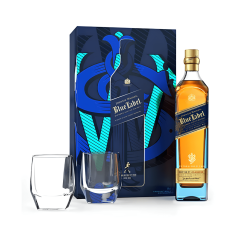 Kit Whisky Blue Label com 2 Copos JOHNNIE WALKER 750ml