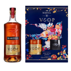 Kit Cognac V.S.O.P. com Copo MARTELL 700ml