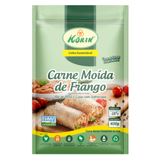 Carne Moída de Frango Congelada Korin 400g