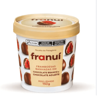 Framboesas Banhadas Chocolate Branco ao Leite FRANUÍ 150g