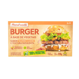 Hambúrguer caseiro vegetal METAFOODS 220g