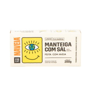 Tablete de manteiga vegetal com sal NAVEIA 200g