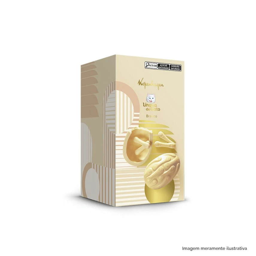 Ovo de Páscoa Língua de Gato Branco KOPENHAGEN 262g
