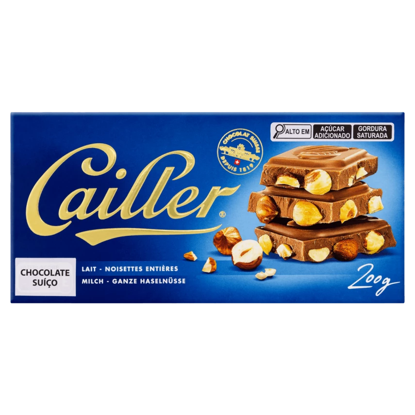 Chocolate Suiço Au Lait Aux Noisettes Enti CAILLER 200g