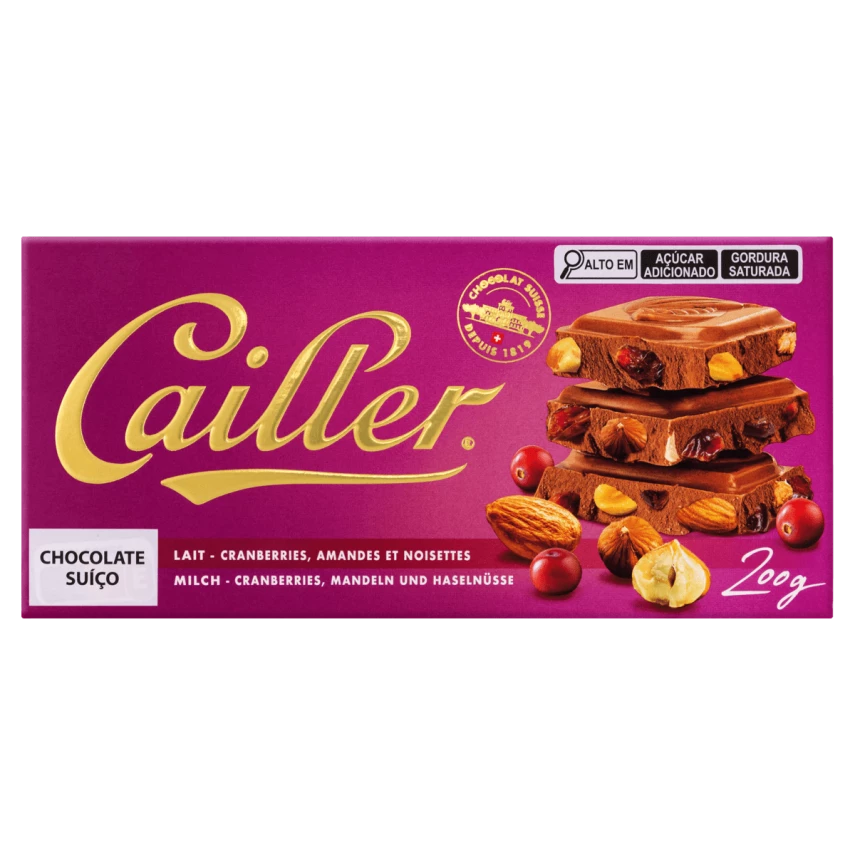 Chocolate Suiço Au Lait Cranb Amad Noisett CAILLER 200g