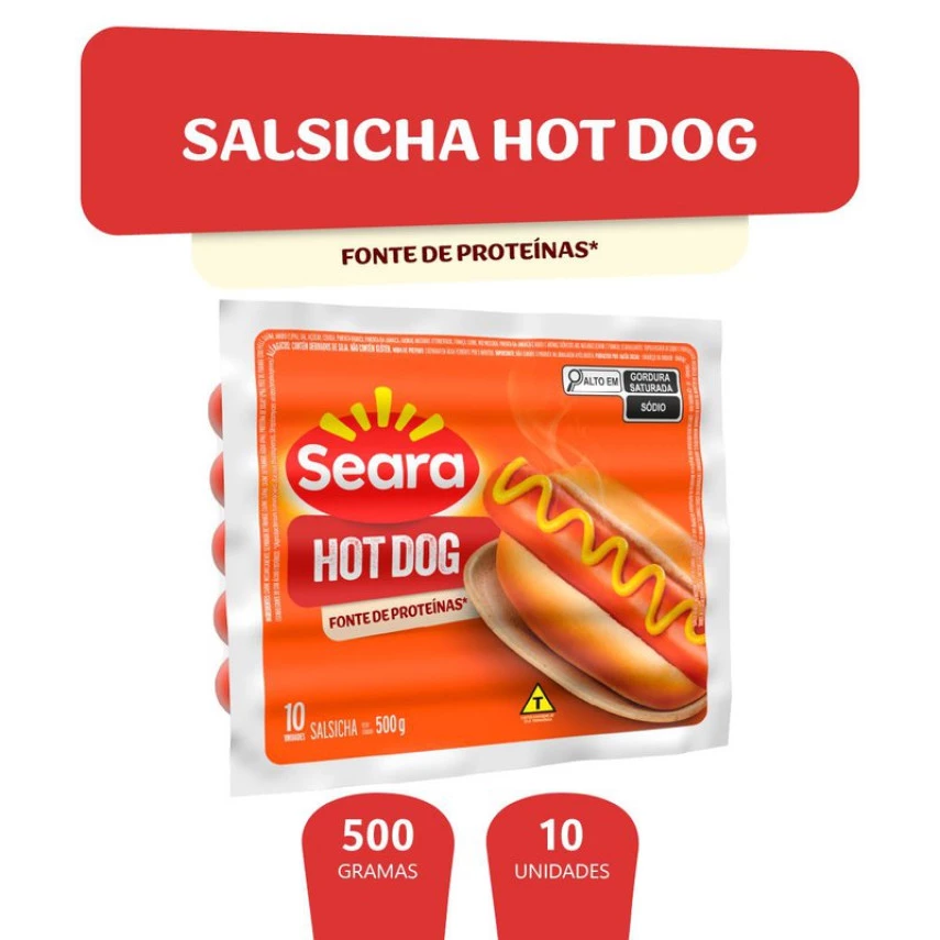 Salsicha Hot Dog Seara 500g