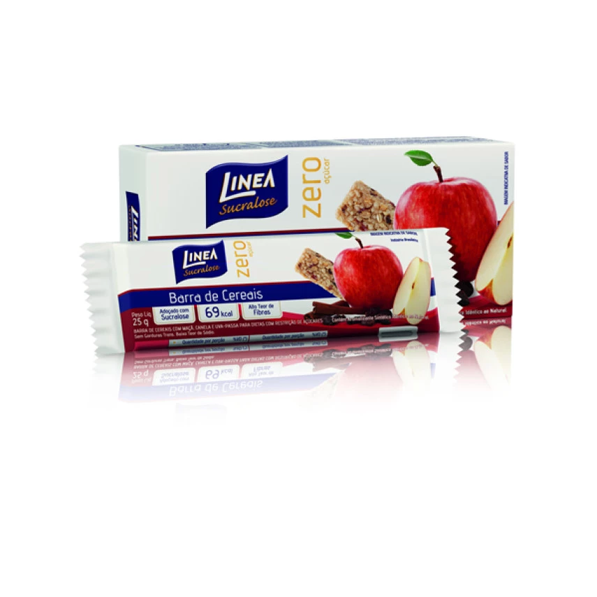 Barra de Cereais LINEA Light  Maçã, Canela e Uva Passa 75g