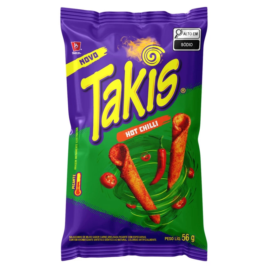 Salgadinho Hot Chilli Flow Bar TAKIS 56g