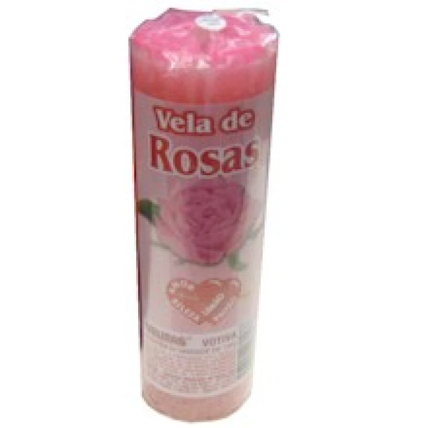 VELA INBRAVEL VOTIVA ROSAS 190G