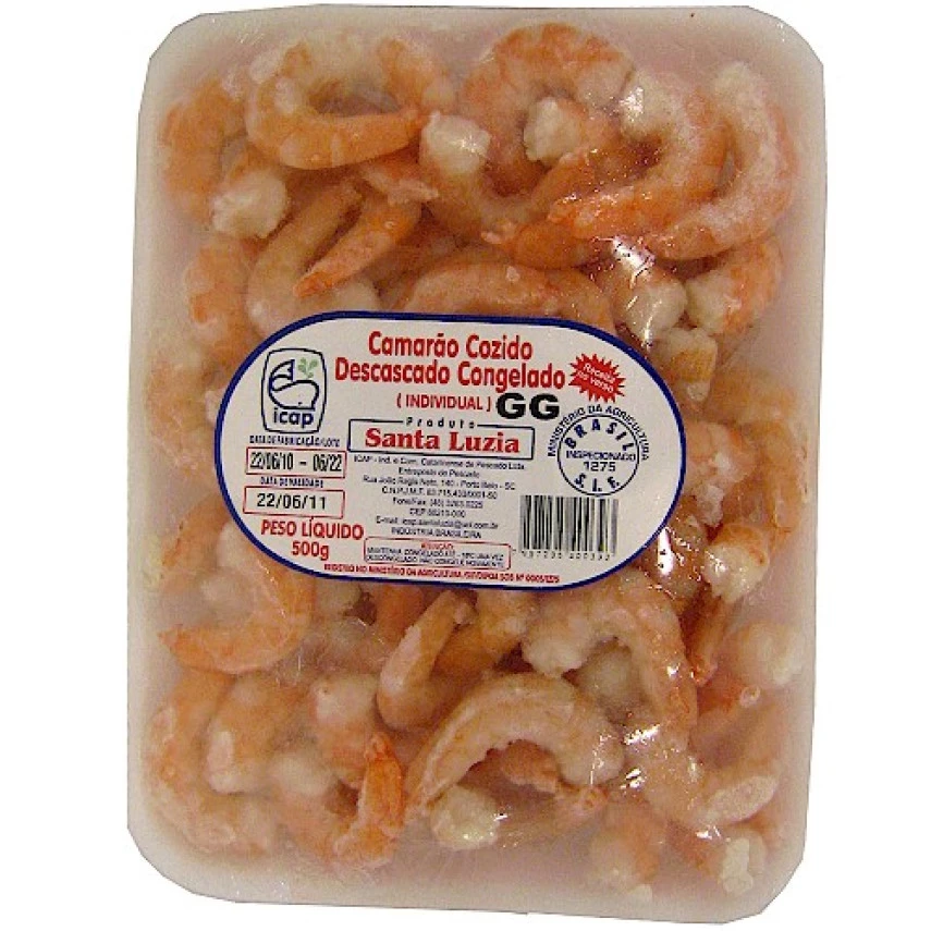 Camarão Cozido Descascado Congelado "GG" SANTA LUZIA 500g