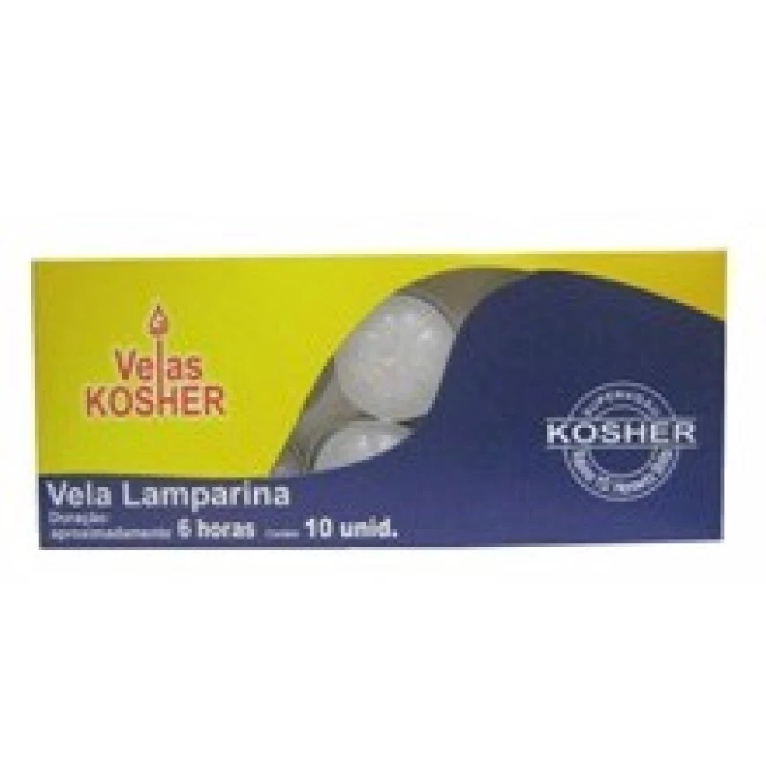 Vela Lamparina KOSHER com 10 Unidades