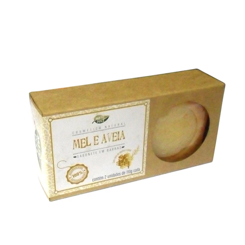 Sabonete Artesanal em Barras MATO DOCE Mel e Aveia 110g