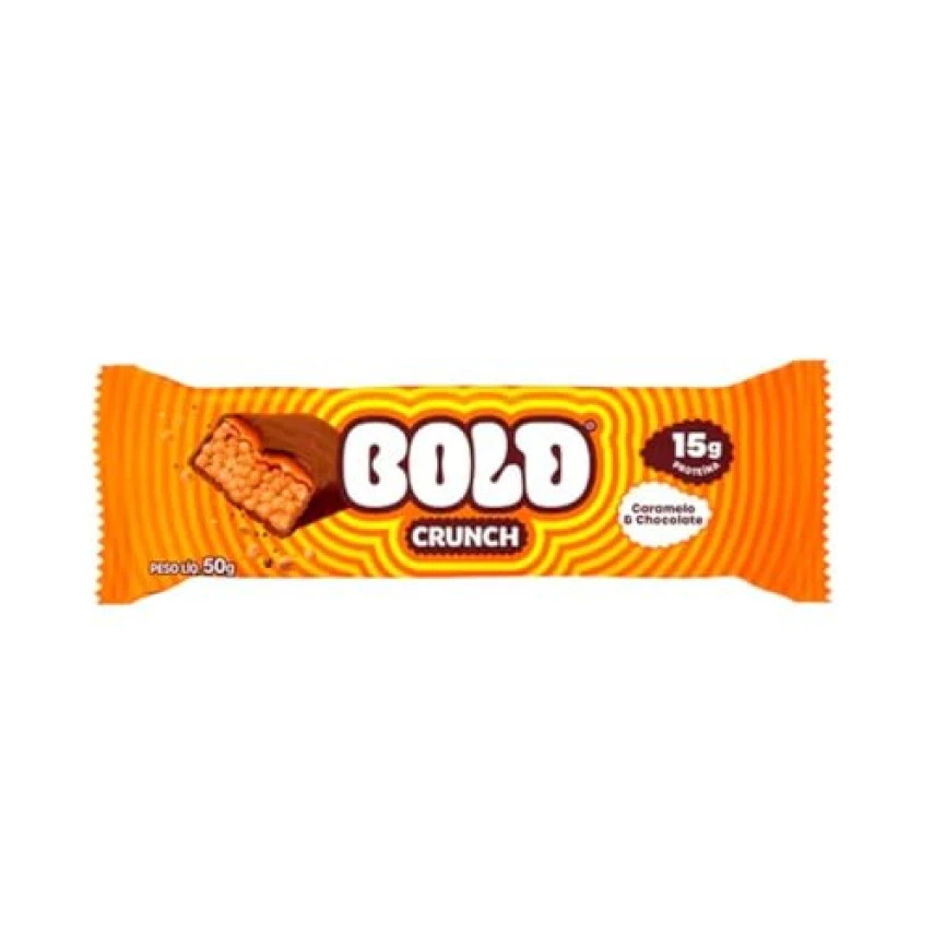 Barra de Proteína de Caramelo e Chocolate Crunch BOLD 50g