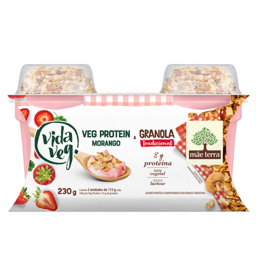 IOG VIDA VEG VEGPROTEIN MORANGO GRANOLA 230GR