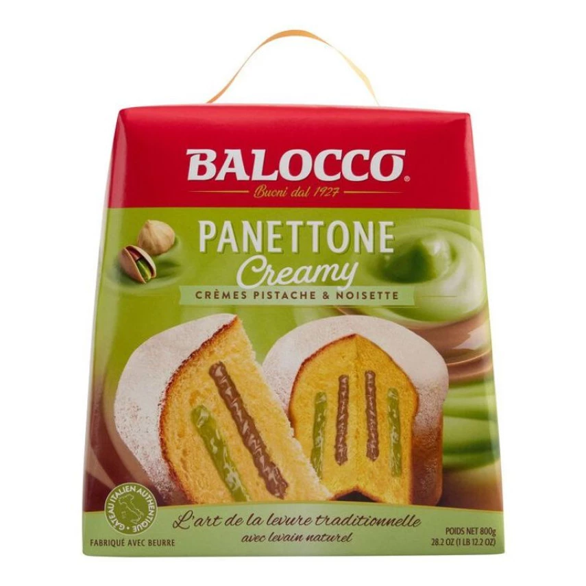Panettone de Pistache e Avelã Balocco 800g