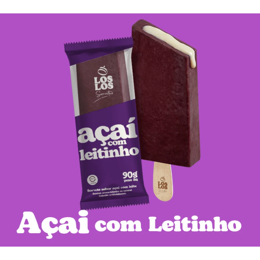 Picolé Açaí com Leitinho LOS LOS 90g