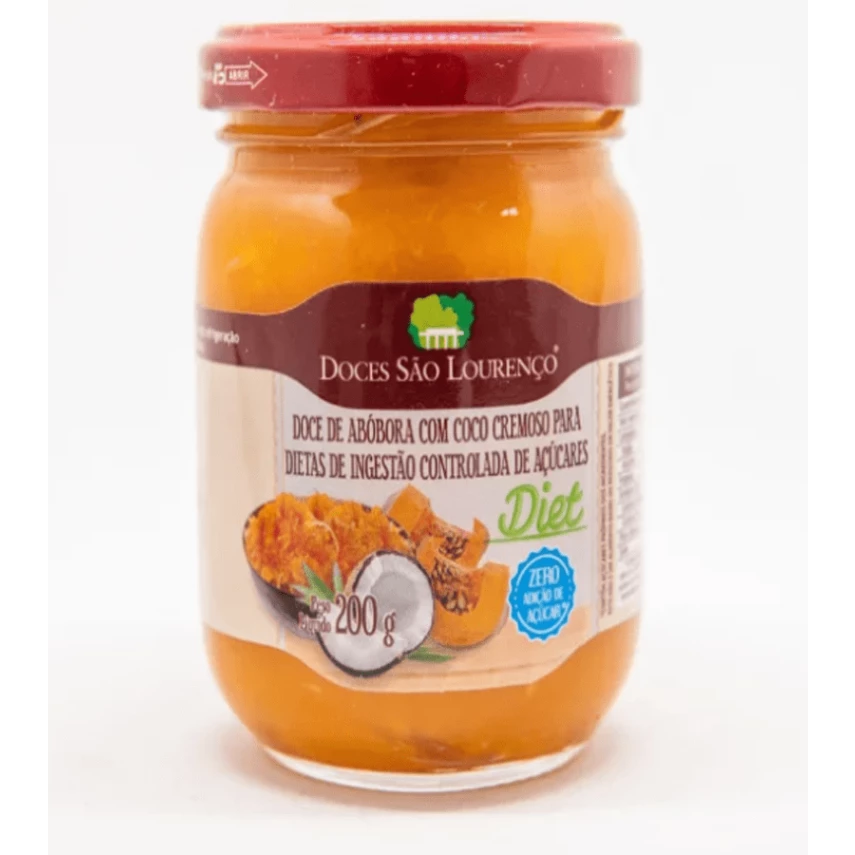 DOCE ABOBORA C COCO DIET SAO LOURENCO 200G