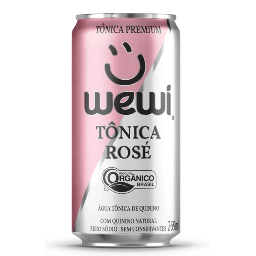 Água Tônica Rosé Orgânica Zero Açúcar WEWI 269ml