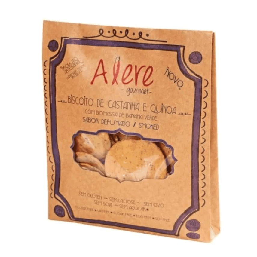 Biscoito de Castanha e Quinoa Defumado ALERE 70g