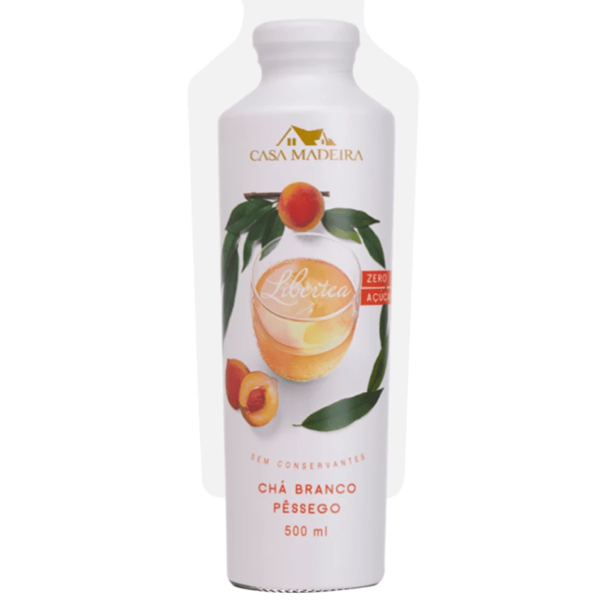 CHA BRANCO PESSEGO CASA MADEIRA 500ML
