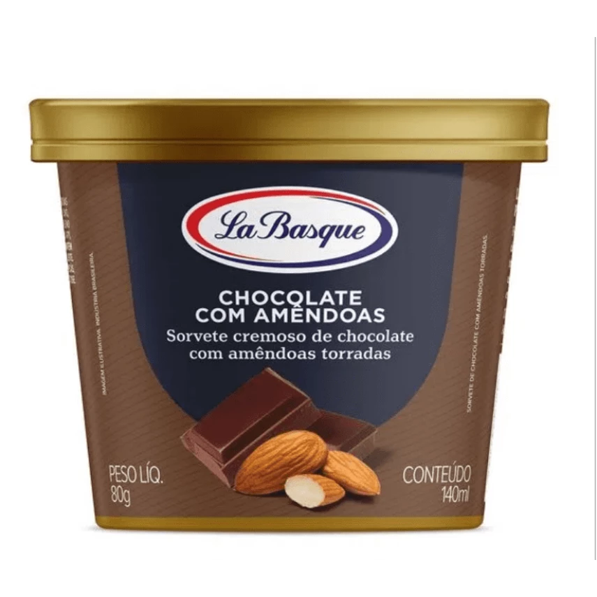 Sorvete Chocolate com Amêndoas LA BASQUE 140ml