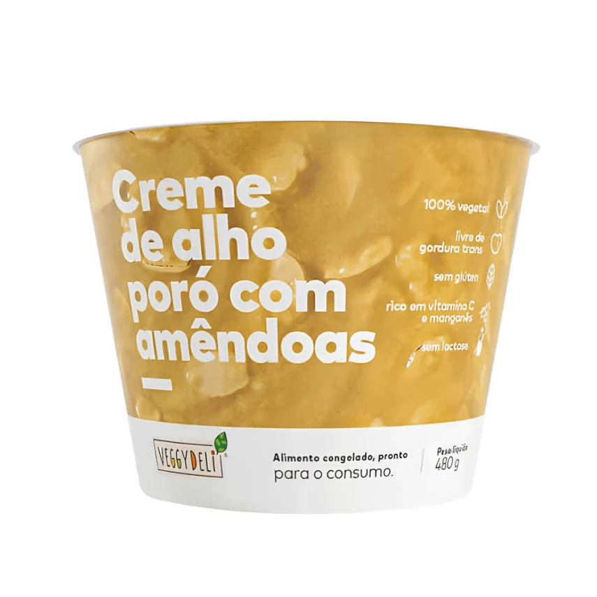 Creme de Alho Poró com Amêndoas VEGGY DELI 480g