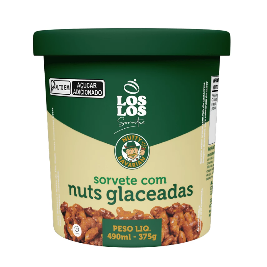 Sorvete Nuts Glaceadas LOS LOS 490ml