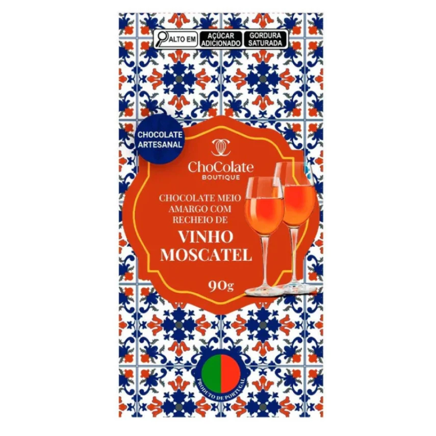Chocolate Meio Amargo Vinho Moscatel BOUTIQUE 90g