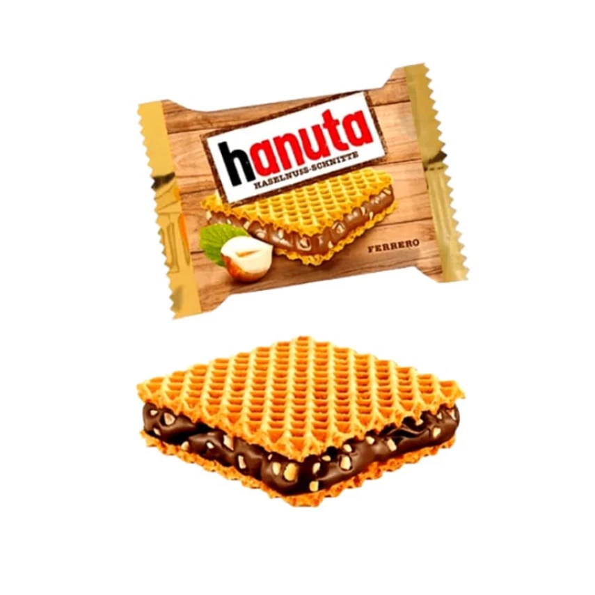 Biscoito de Waffler Recheado com Avelã e Cacau HANUTA 44g