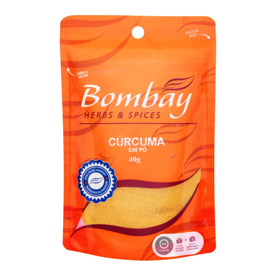 Cúrcuma Pó Herbs & Spices Pouch BOMBAY40g