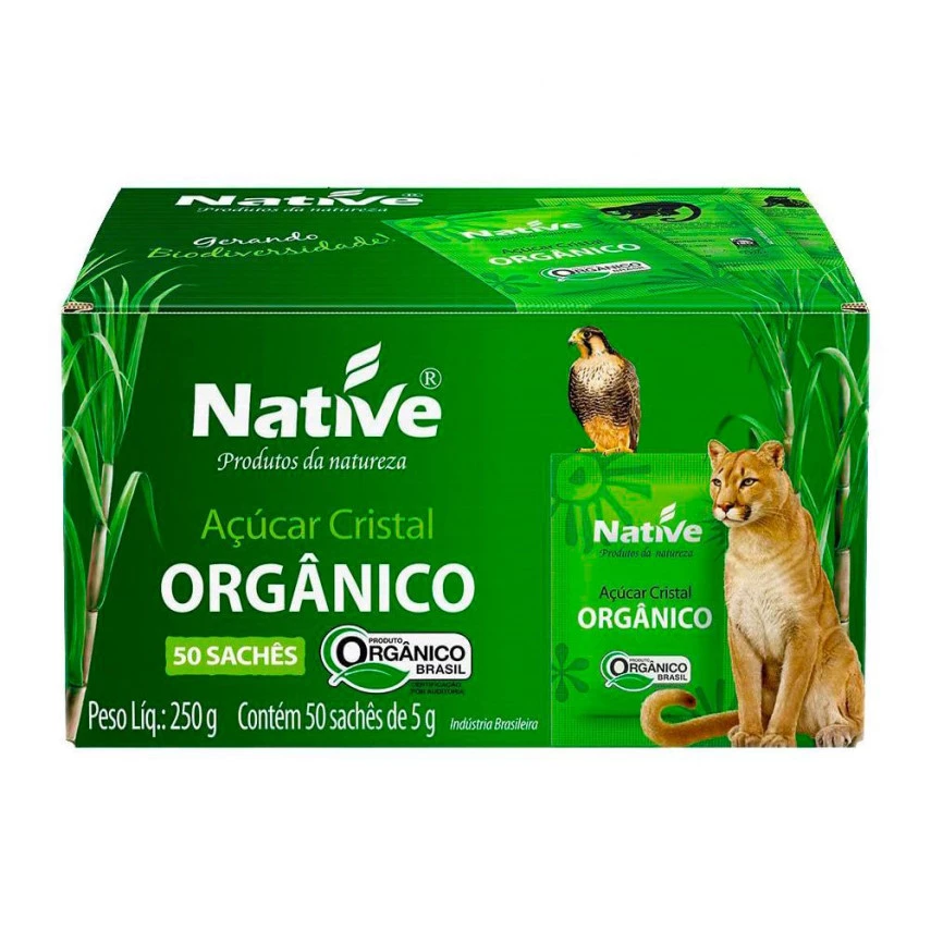 Açúcar Orgânico Claro Sache NATIVE 250g