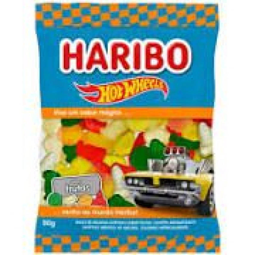 Bala de gelatina Race Hotwheels HARIBO 80g 